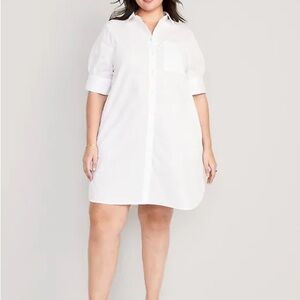 Old Navy Short-Sleeve Shirt Dress Size XXL Minimalist Clean Girl Effortless Chic